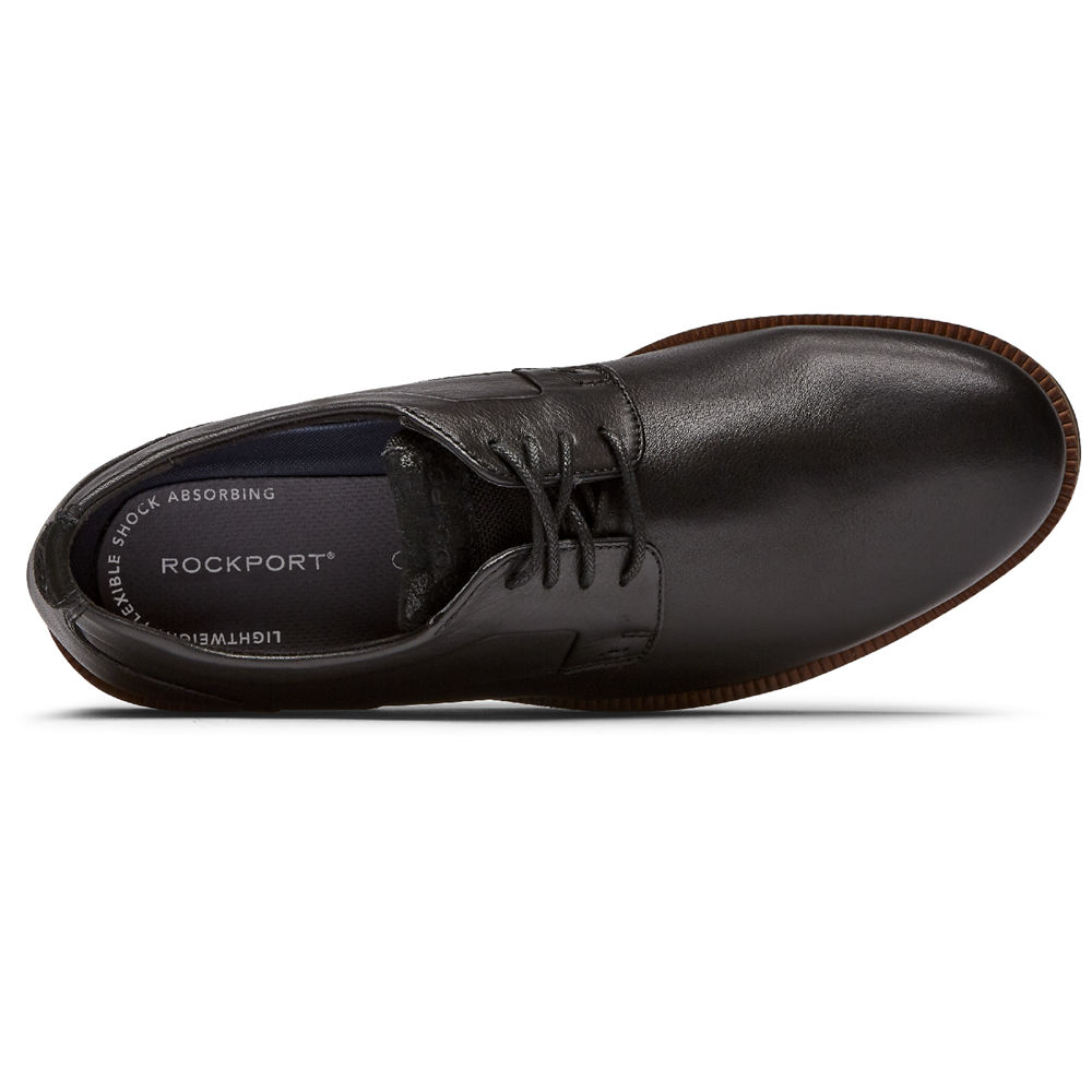 Rockport Singapore Mens Oxfords - Sharp & Ready 2 Plain Toe Black - VQ3501986